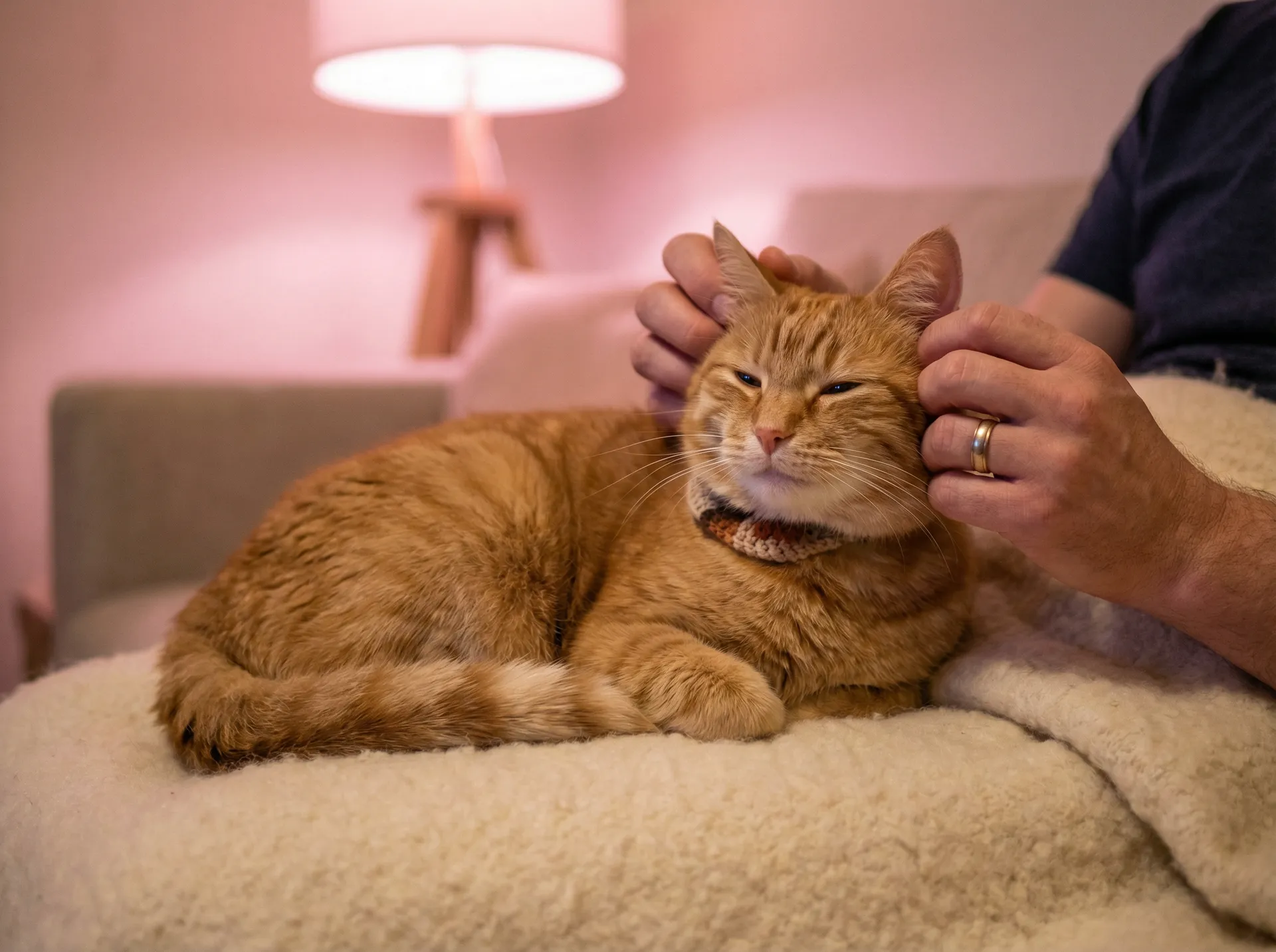 猫咪被温柔抚摸的幸福时刻 - 灰心财阀